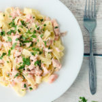 Pasta Fettucine con Salmón para 4 porciones
