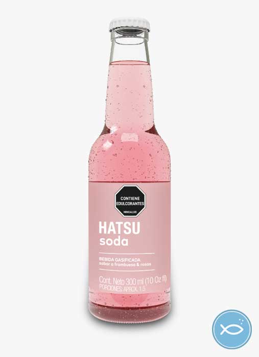 Soda HATSU Frambuesa y Rosas 300 ml