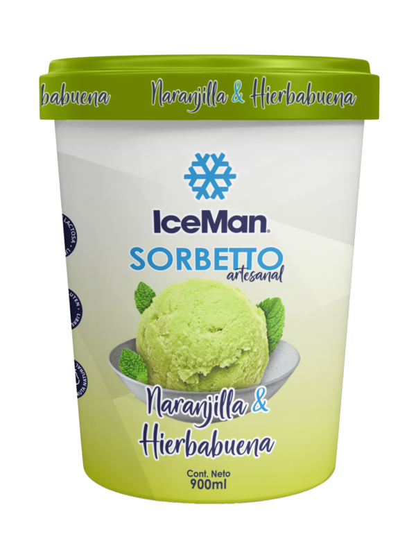 Helado De Naranjilla y Hierbabuena 1 L.
